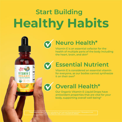 MaryRuth Organics Vitamin E Liquid Drops - 2 Month Supply | Sugar Free, Vegan