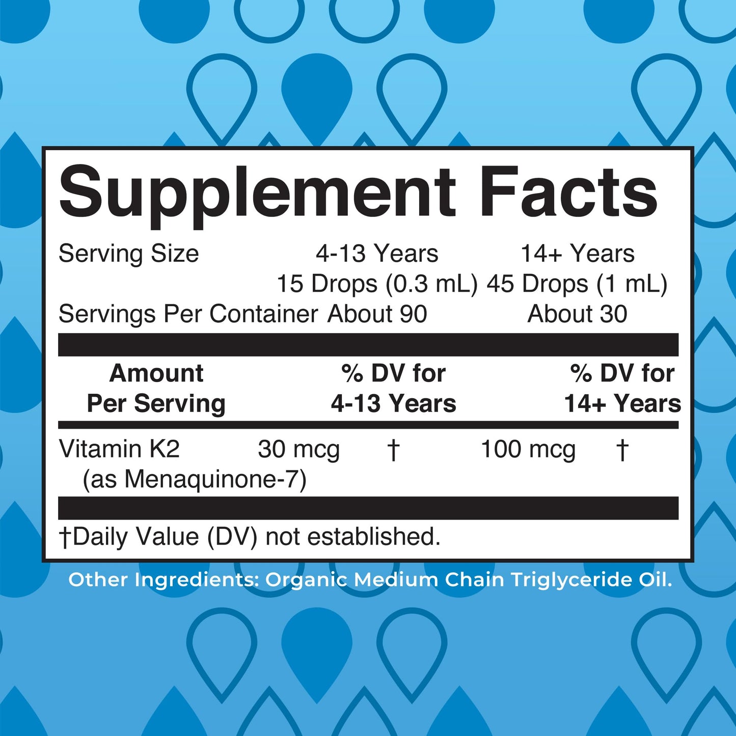 MaryRuth Organics USDA Organic Vitamin K2 MK-7 Liquid Drops – 100 mcg per Serving | Vegan MCT Oil | Bone & Heart Health | 1 oz