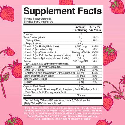 MaryRuth Organics Women's Immune Support Multivitamin Gummies | 60 Count | Vegan, Sugar-Free, Non-GMO | Ages 14+