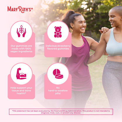 MaryRuth Organics Women's Immune Support Multivitamin Gummies | 60 Count | Vegan, Sugar-Free, Non-GMO | Ages 14+
