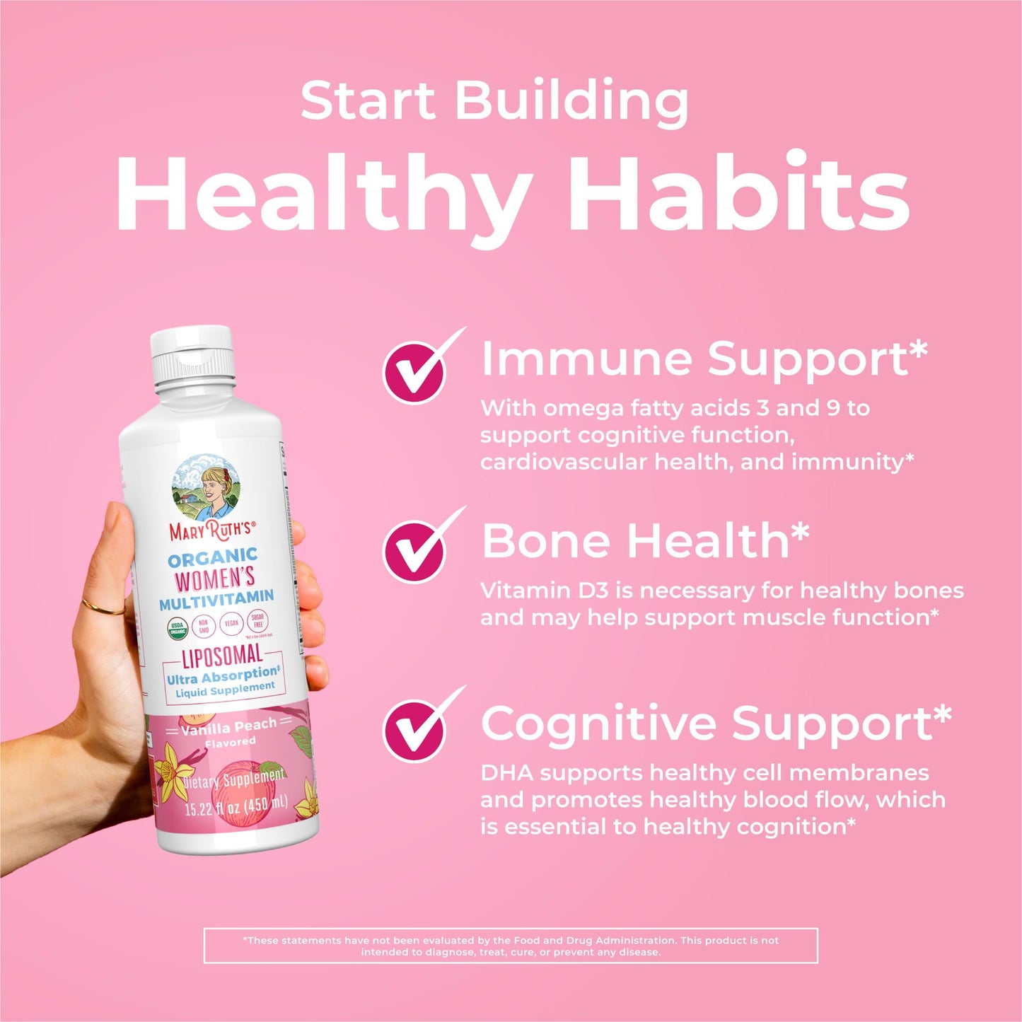 MaryRuth Organics Womens Liposomal Multivitamin - Sugar Free, USDA Organic