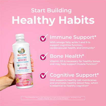 MaryRuth Organics Womens Liposomal Multivitamin - Sugar Free, USDA Organic
