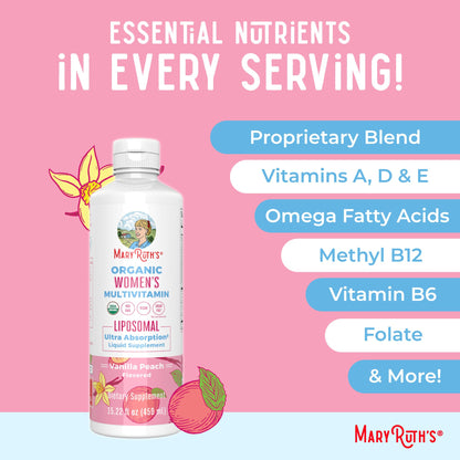 MaryRuth Organics Womens Liposomal Multivitamin - Sugar Free, USDA Organic
