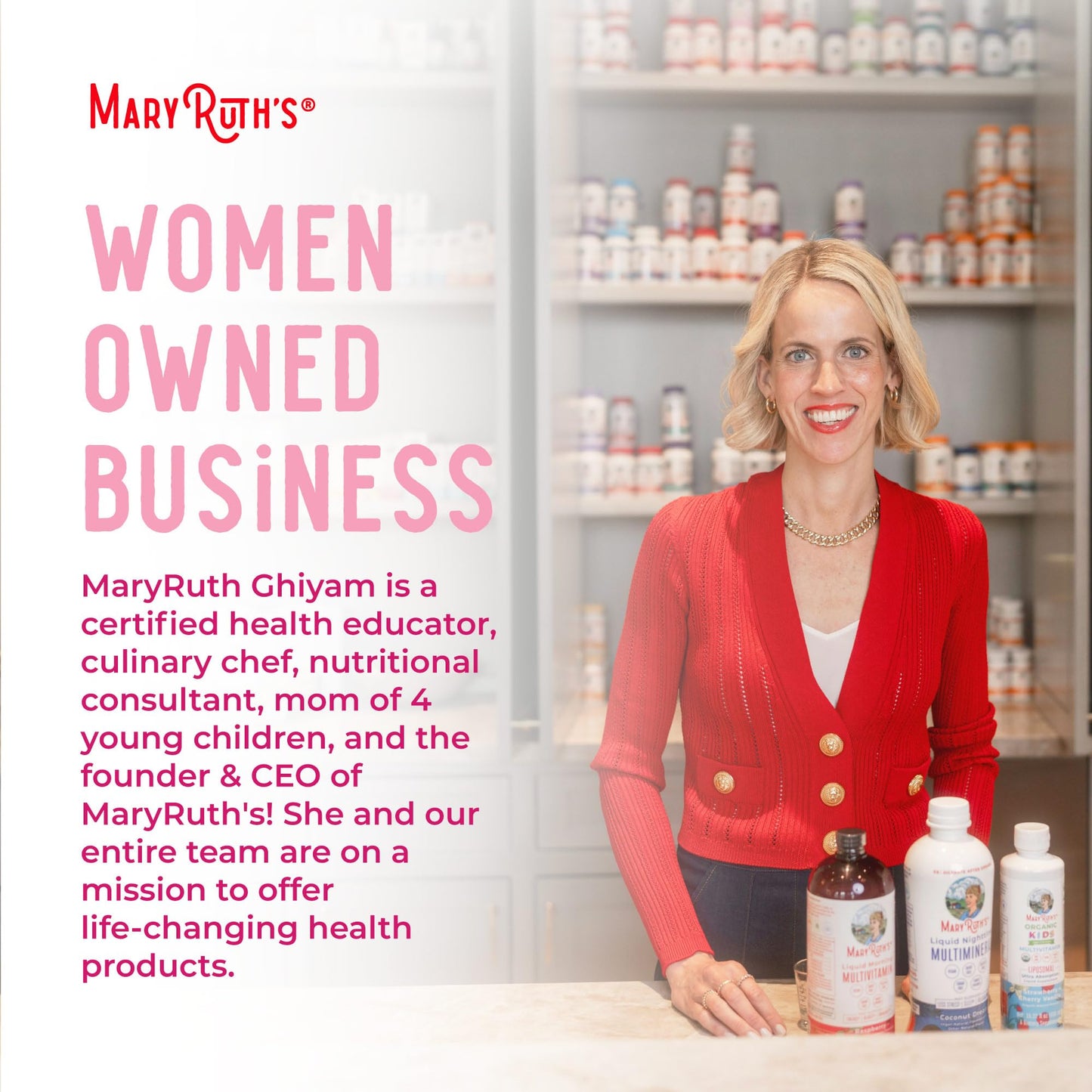 MaryRuth Organics Womens Liposomal Multivitamin - Sugar Free, USDA Organic