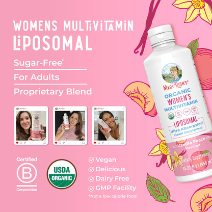 MaryRuth Organics Womens Liposomal Multivitamin - Sugar Free, USDA Organic