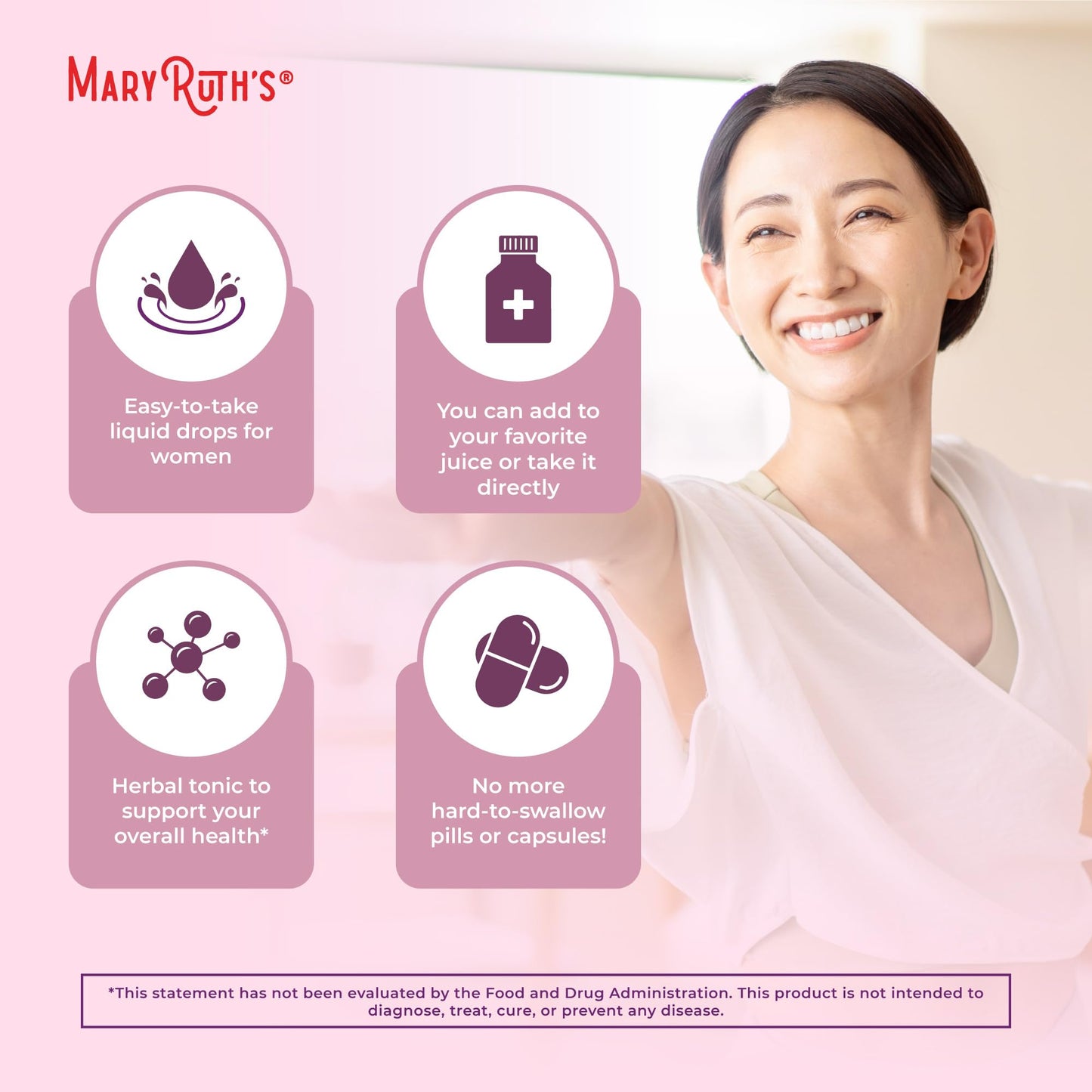 MaryRuth Organics USDA Organic Women's Wellness Liquid Herbal Drops – Menstrual Support (Vegan, Non-GMO)