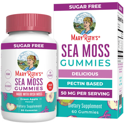 MaryRuth Sea Moss Gummies – Sugar Free, Vegan, Gluten Free | 60 Count