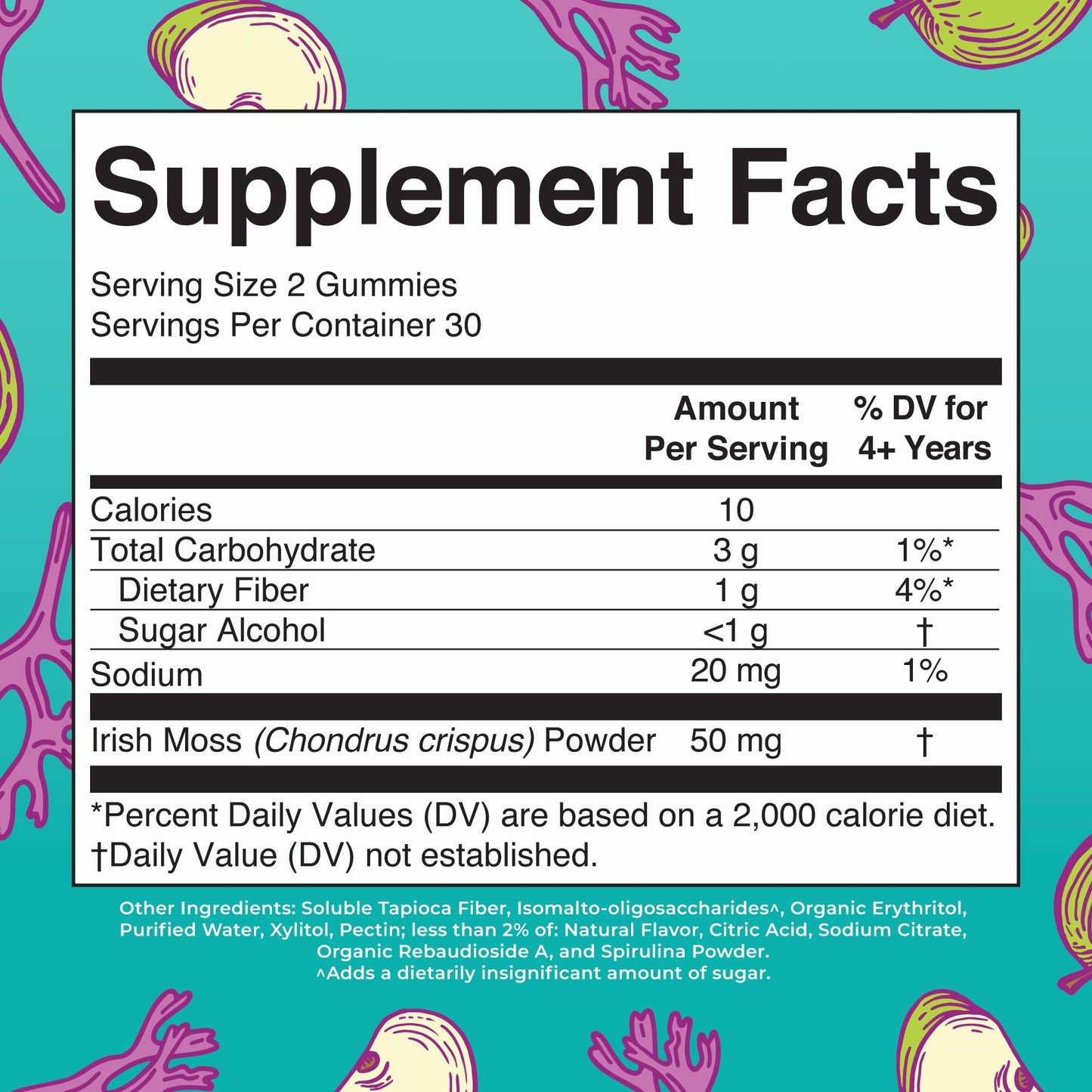 MaryRuth Sea Moss Gummies – Sugar Free, Vegan, Gluten Free | 60 Count