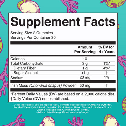 MaryRuth Sea Moss Gummies – Sugar Free, Vegan, Gluten Free | 60 Count