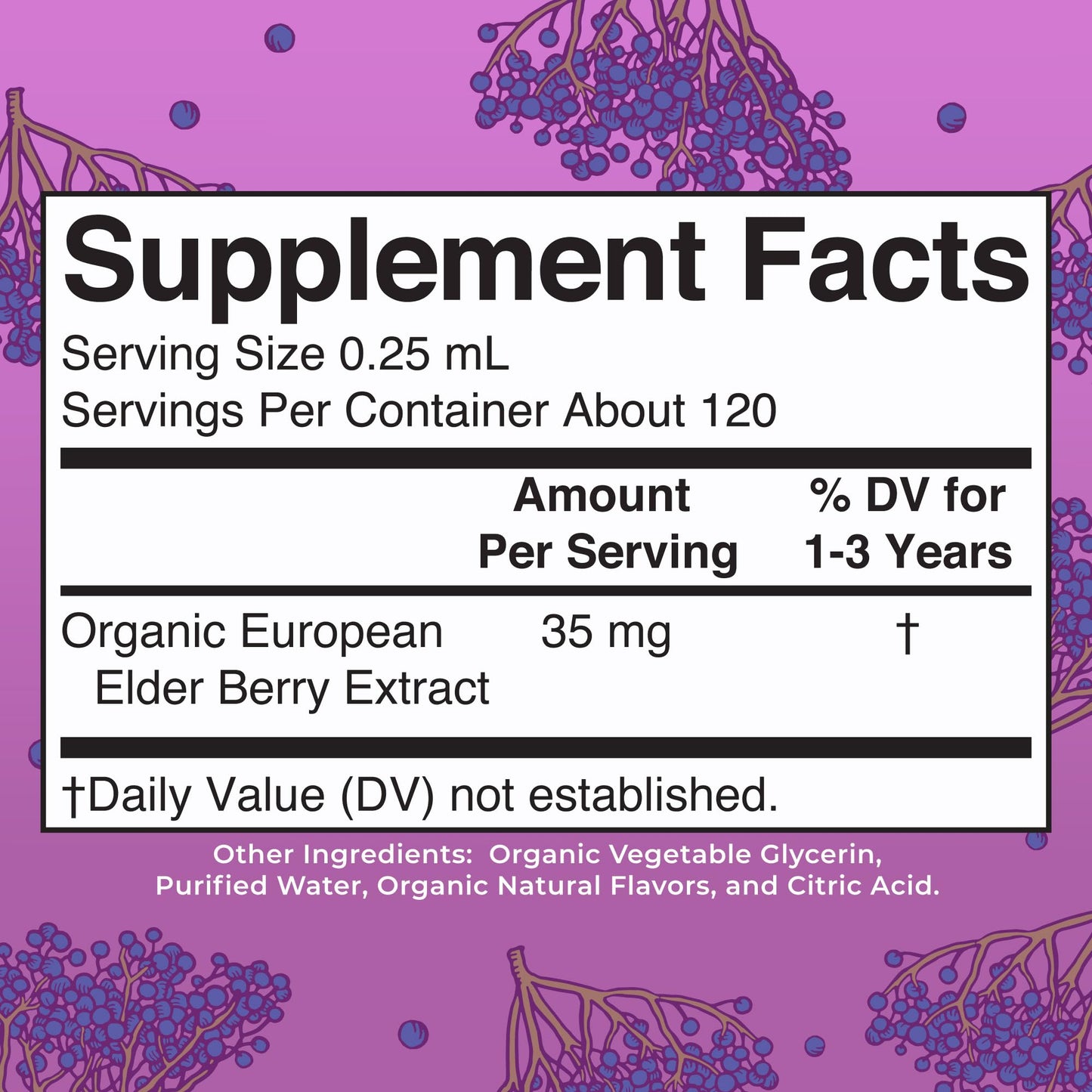 MaryRuth Organics Toddler Elderberry Syrup – USDA Organic, Sugar Free, 1 fl oz