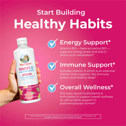 MaryRuth Organics Multivitamin for Women 40+ | Liposomal Immune Support, Energy & Sleep | Vegan & Non-GMO