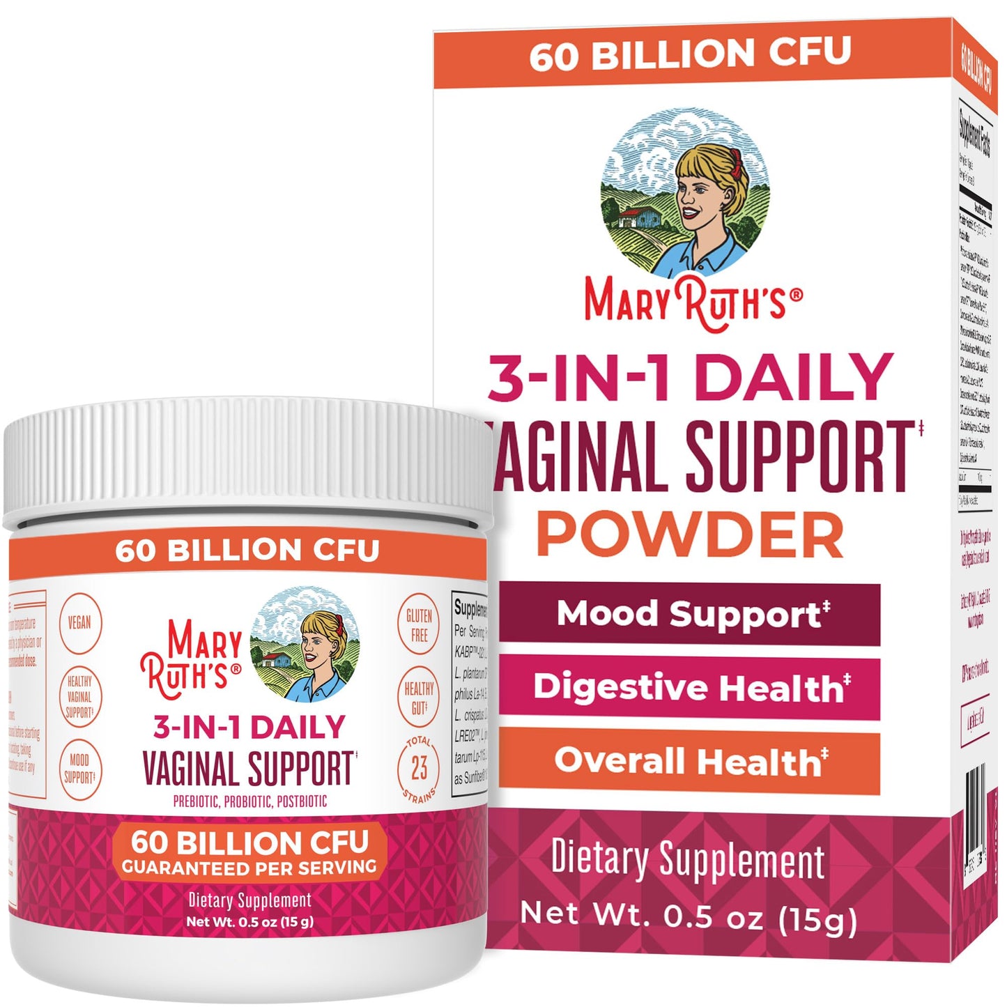 MaryRuth's 3-in-1 Probiotics for Women | Vaginal Health & Gut Microbiome | Vegan