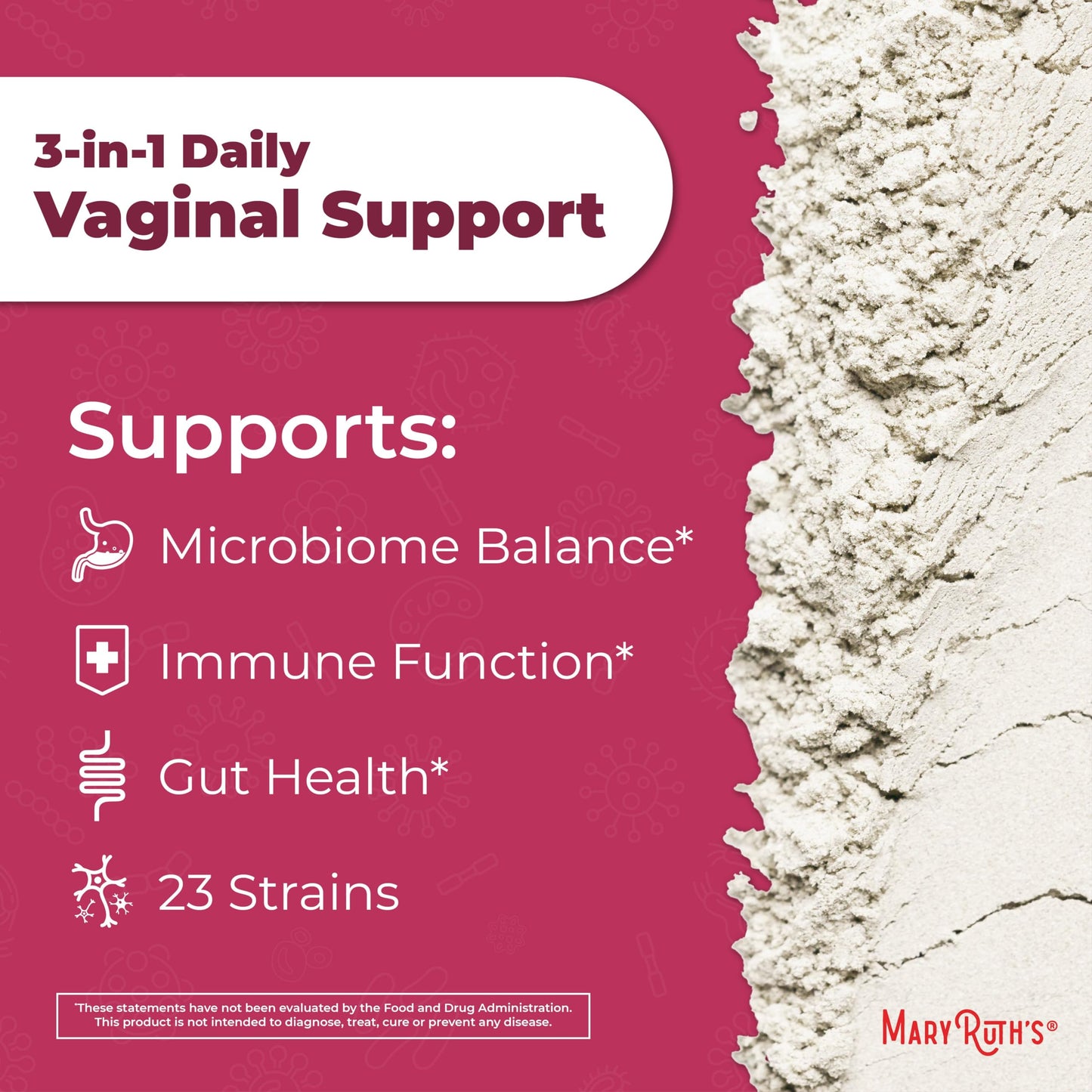MaryRuth's 3-in-1 Probiotics for Women | Vaginal Health & Gut Microbiome | Vegan