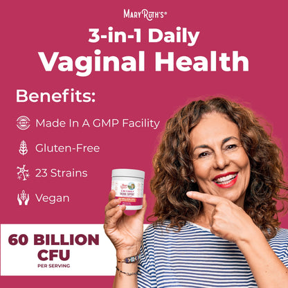 MaryRuth's 3-in-1 Probiotics for Women | Vaginal Health & Gut Microbiome | Vegan