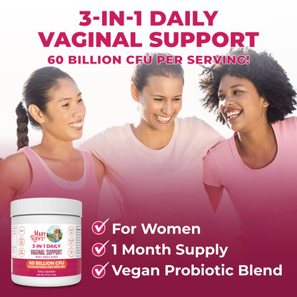 MaryRuth's 3-in-1 Probiotics for Women | Vaginal Health & Gut Microbiome | Vegan