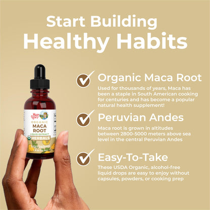 MaryRuth’s USDA Organic Maca Root Liquid Drops | Vegan | Non-GMO | Gluten Free | Alcohol Free | 1 Fl Oz