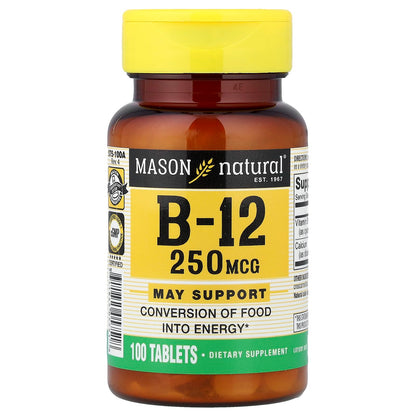 Mason B12 250mcg Tablets | Mason Vitamins