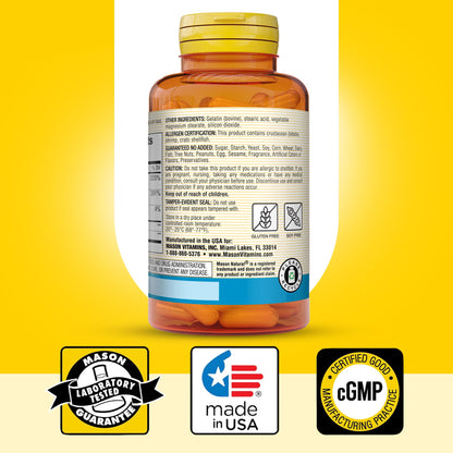 Mason Natural Glucosamine Chondroitin 1500/1200 with Vitamin C – Joint Health & Mobility, 100 Capsules