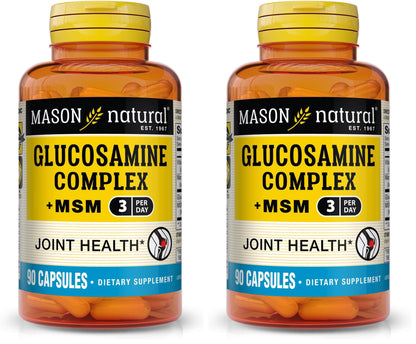 Mason Natural Glucosamine Complex + MSM with Vitamin C (90 Caps x 2)