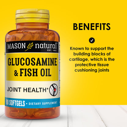 Mason Natural Glucosamine & Fish Oil - Joint Support, 1 Month Supply