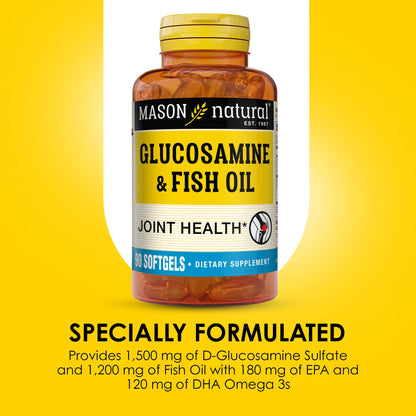 Mason Natural Glucosamine & Fish Oil - Joint Support, 1 Month Supply