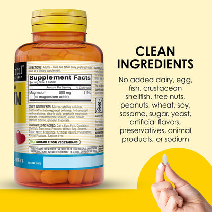 Mason Natural Magnesium 500 mg Extra Strength – 100-Day Supply, 1 Pack