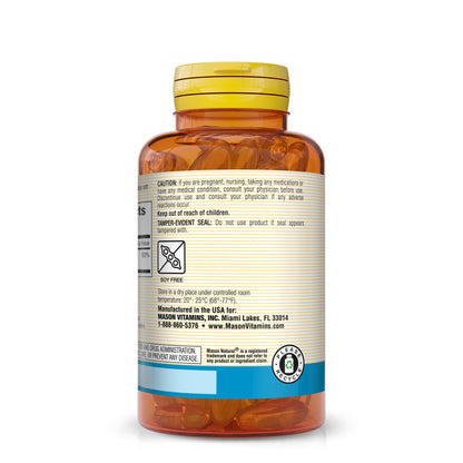 Mason Natural Magnesium Citrate 250 mg Softgels – 30 Day Supply (Pack of 2)
