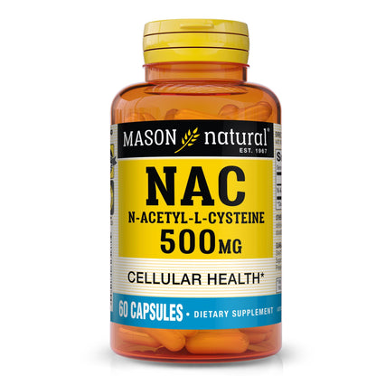 Mason Natural NAC 500 mg - 60 Capsules | Immune Support & Cellular Health