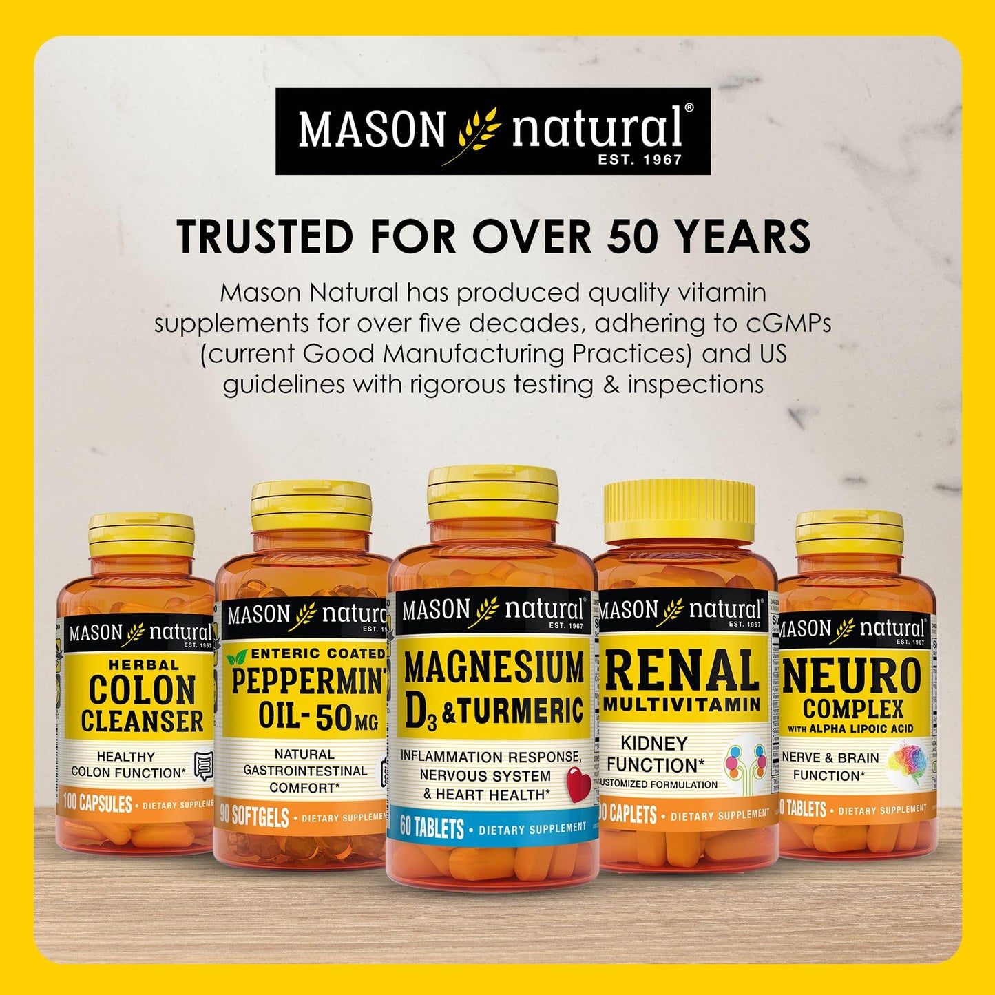 Mason Natural NAC 500 mg - 60 Capsules | Immune Support & Cellular Health