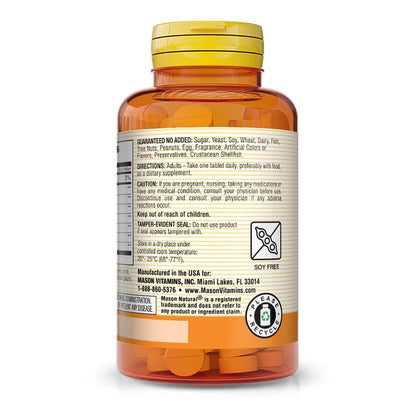Mason Naturals Plant-Based Digestive Enzymes – Bromelain, Lactase & Papain – 60 Capsules