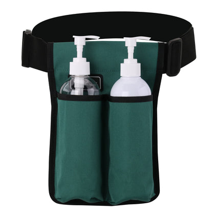 Massage Bottle Holster - 2 Adjustable Massage Oil Bottle Pack (2 Bottle, Green)