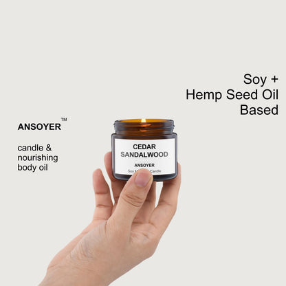 Massage Candle – Soy & Hemp Seed Oil Body Oil & Lotion Candle | Home Spa 1.77 oz