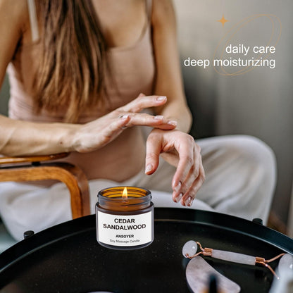 Massage Candle – Soy & Hemp Seed Oil Body Oil & Lotion Candle | Home Spa 1.77 oz