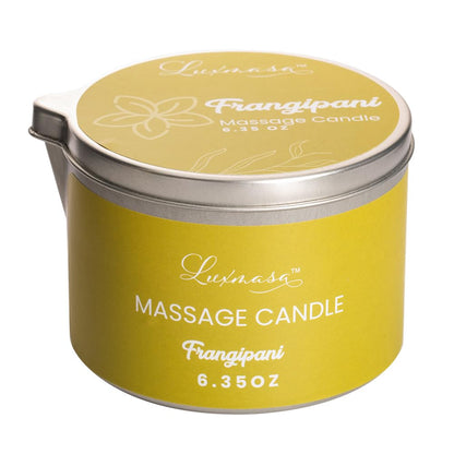 Massage Candle for Body Treatment with Jojoba Oil – Frangipani 6.35 oz
