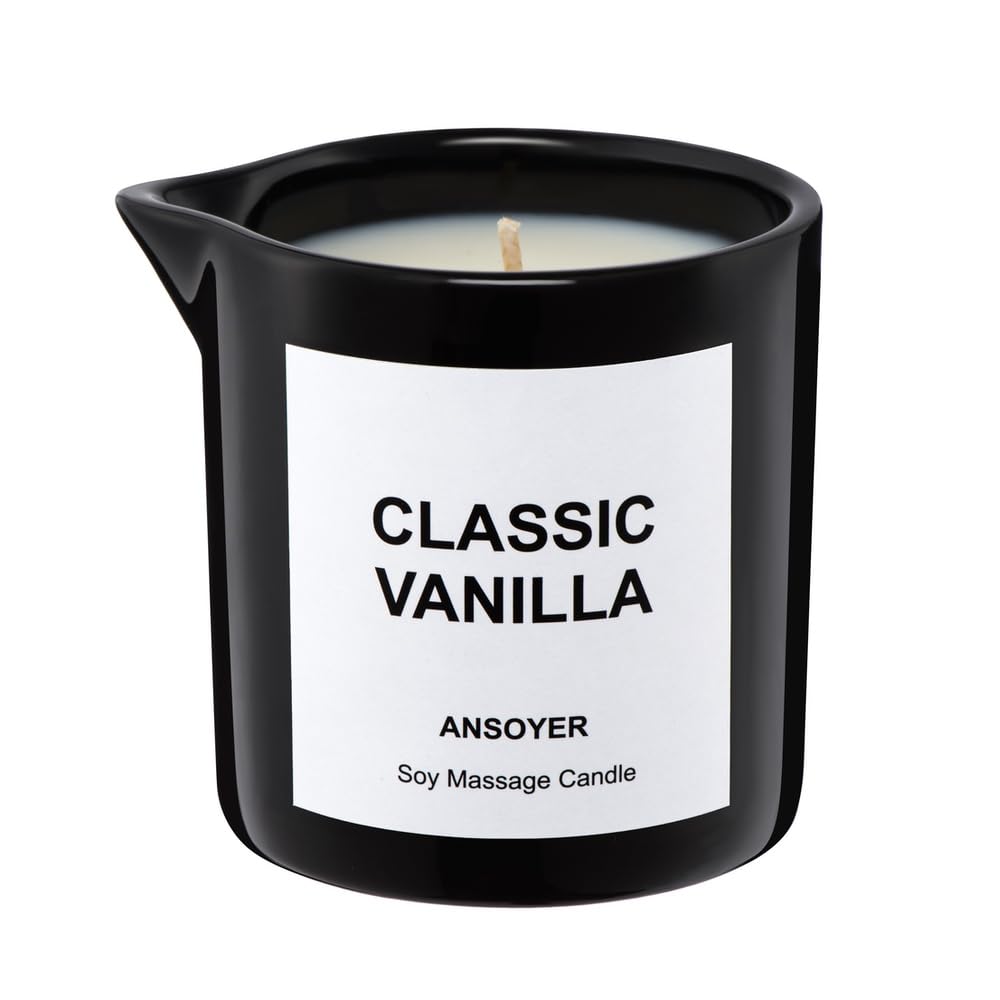 Massage Oil Candle for Men – Ultra Hydrating 8.1oz Classic Vanilla