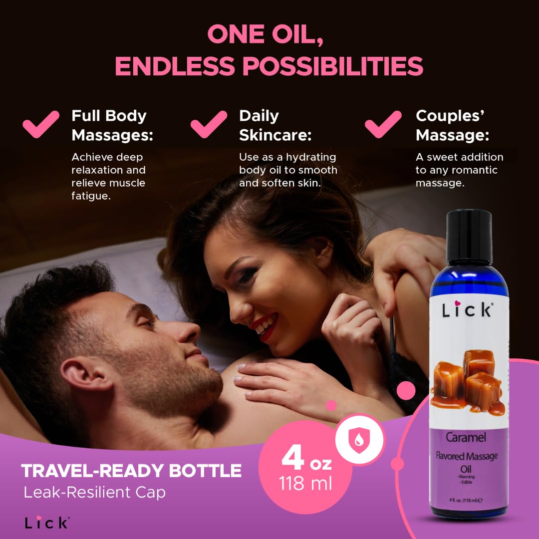 Caramel Flavored Massage Oil – Aromatherapy Body Oil 4 oz