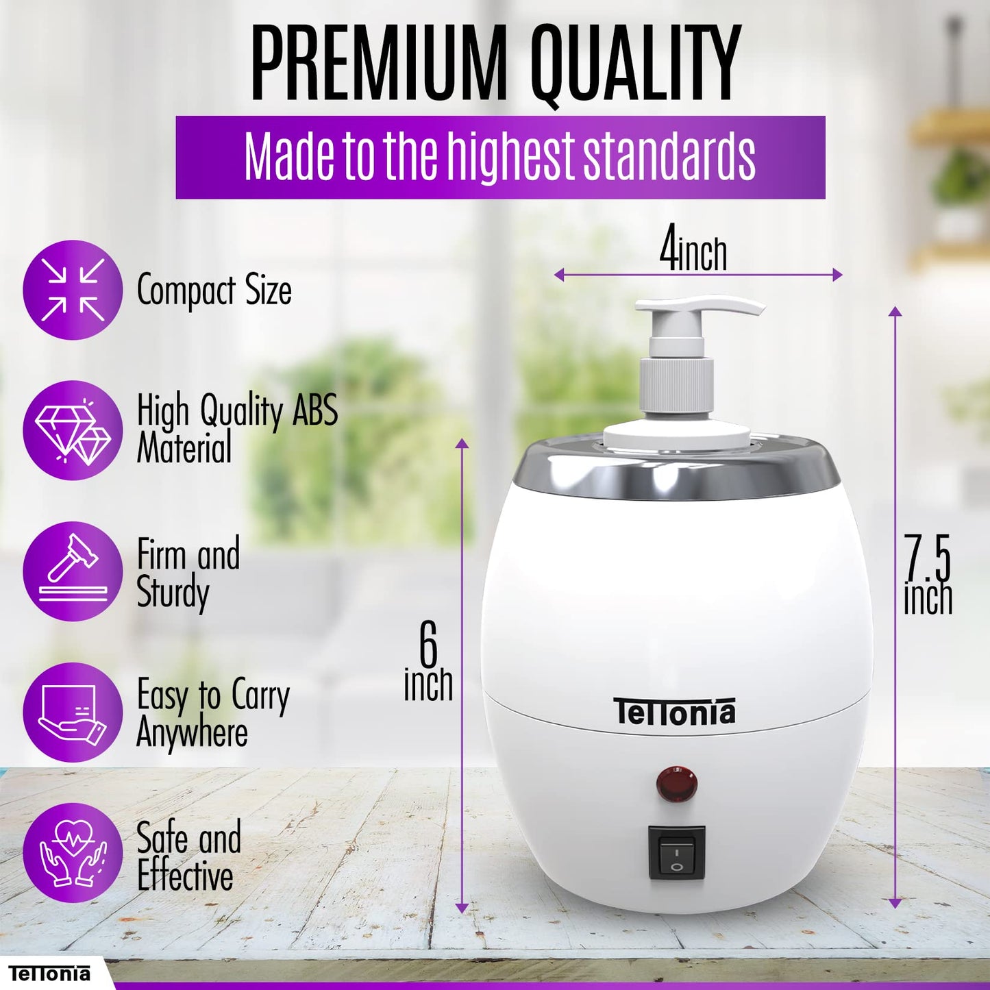 Massage Oil/Lotion Warmer with Auto-Temperature - White Pearl