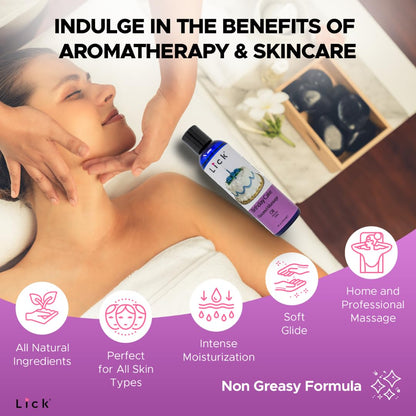 Birthday Cake Flavored Massage Oil – 4 oz | Aromatherapy Vitamin E Skin Moisturizing Oil