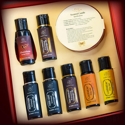 Love Gift Set – Organic Massage Oils & Chocolate Body Paint for Couples