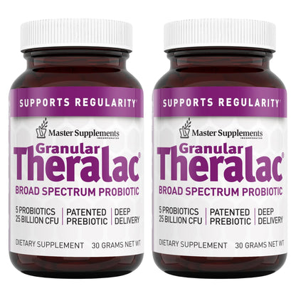 Master Supplements Granular Theralac – Multi-Strain Probiotic Powder, 1.05 oz (Pack of 2)
