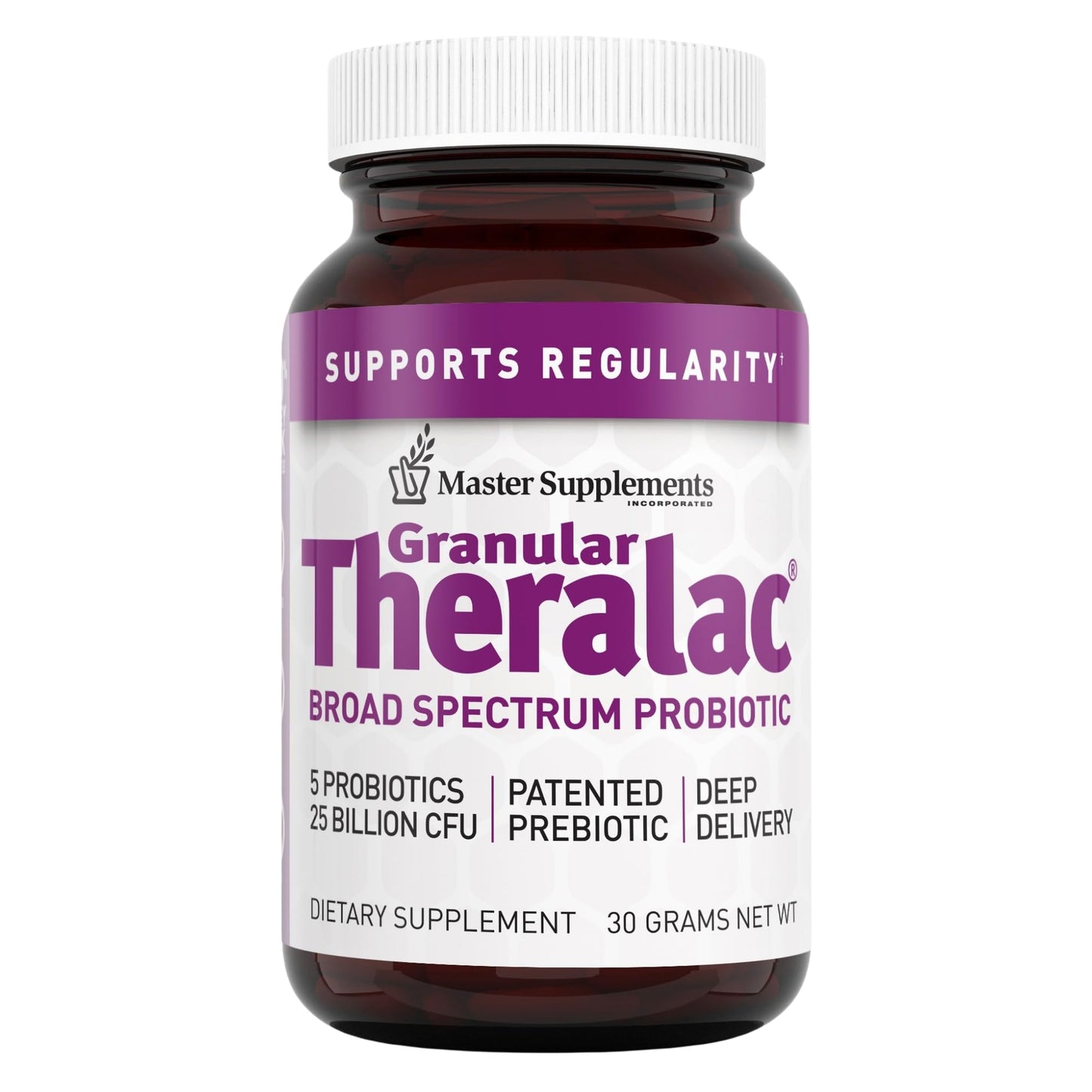 Master Supplements Granular Theralac – 1.05 oz Probiotic Powder for Gut Health | 40 Servings | Vegan & Gluten Free