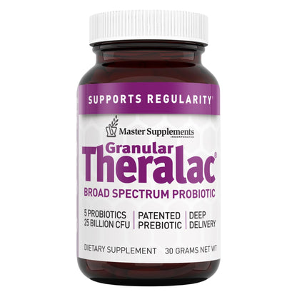 Master Supplements Granular Theralac Probiotic Powder – 25B CFU, 40 Servings, Vegan & Gluten Free