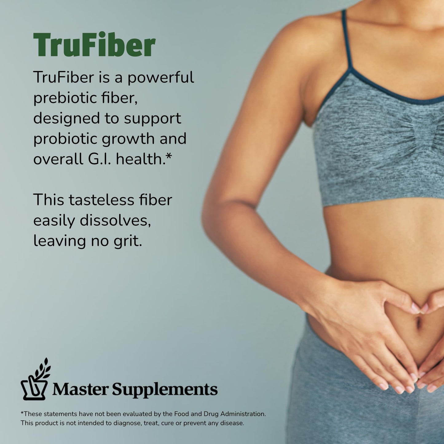 TruFiber Prebiotic Fiber Powder 6.35 oz | Supports Digestive Health | Vegan & Gluten Free | 50 Servings