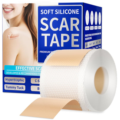 MasterMo Medical Grade Silicone Scar Sheets & Tape – 1.6x60 Roll, Ultra Soft & Hypoallergenic