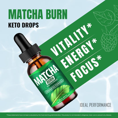 Matcha Burn Drops – Official Maximum Strength Keto Liquid Formula (1 Pack)