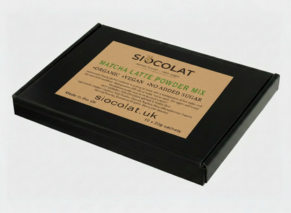 Organic Matcha Latte Powder Drink Mix (10 Sachets) | Vegan, No Added Sugar | Siocolat