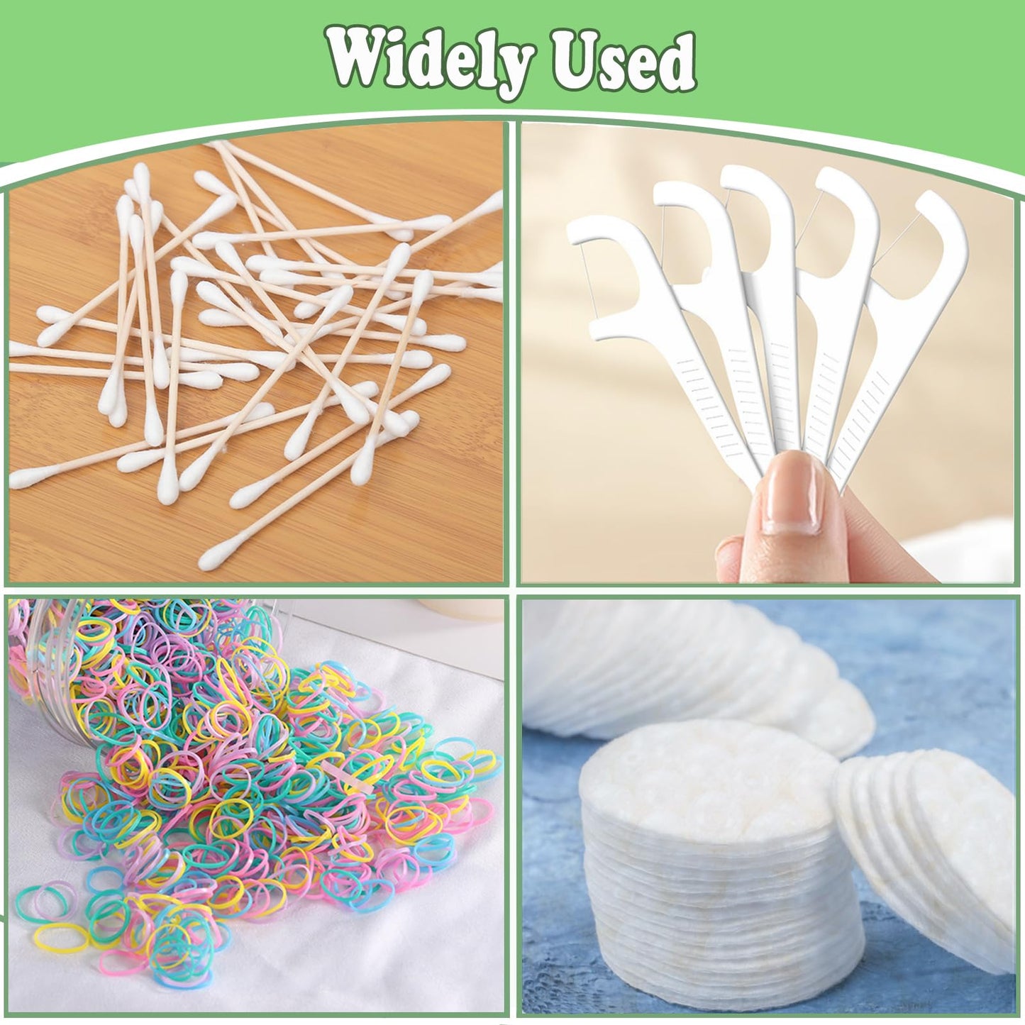 MatFirsmo Cotton Swab Holder for Travel – 2 Pcs, Clear Plastic with Dustproof Lid (Transparent White)