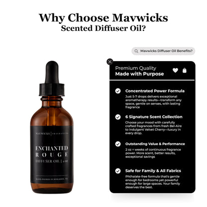 Mavwicks Diffuser Oil (Enchanted Rouge) – 2oz Premium Essential Oil Blend