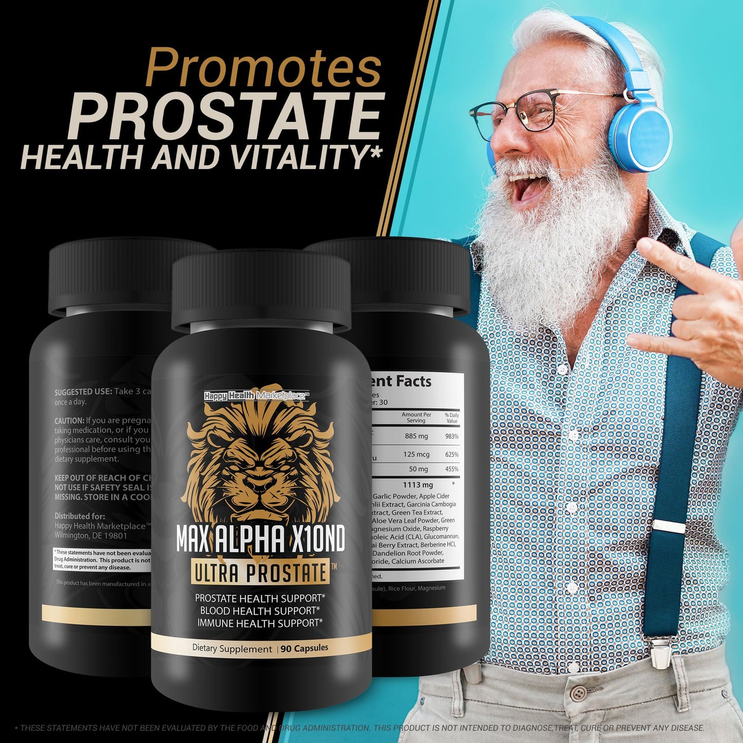 Max Alpha X10ND Ultra Prostate – Prostate Support, Blood Flow & Immune Health