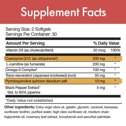 Stop Aging Now MAX-Q10 ULTRA CoQ10 with BioPQQ – 60 Softgels